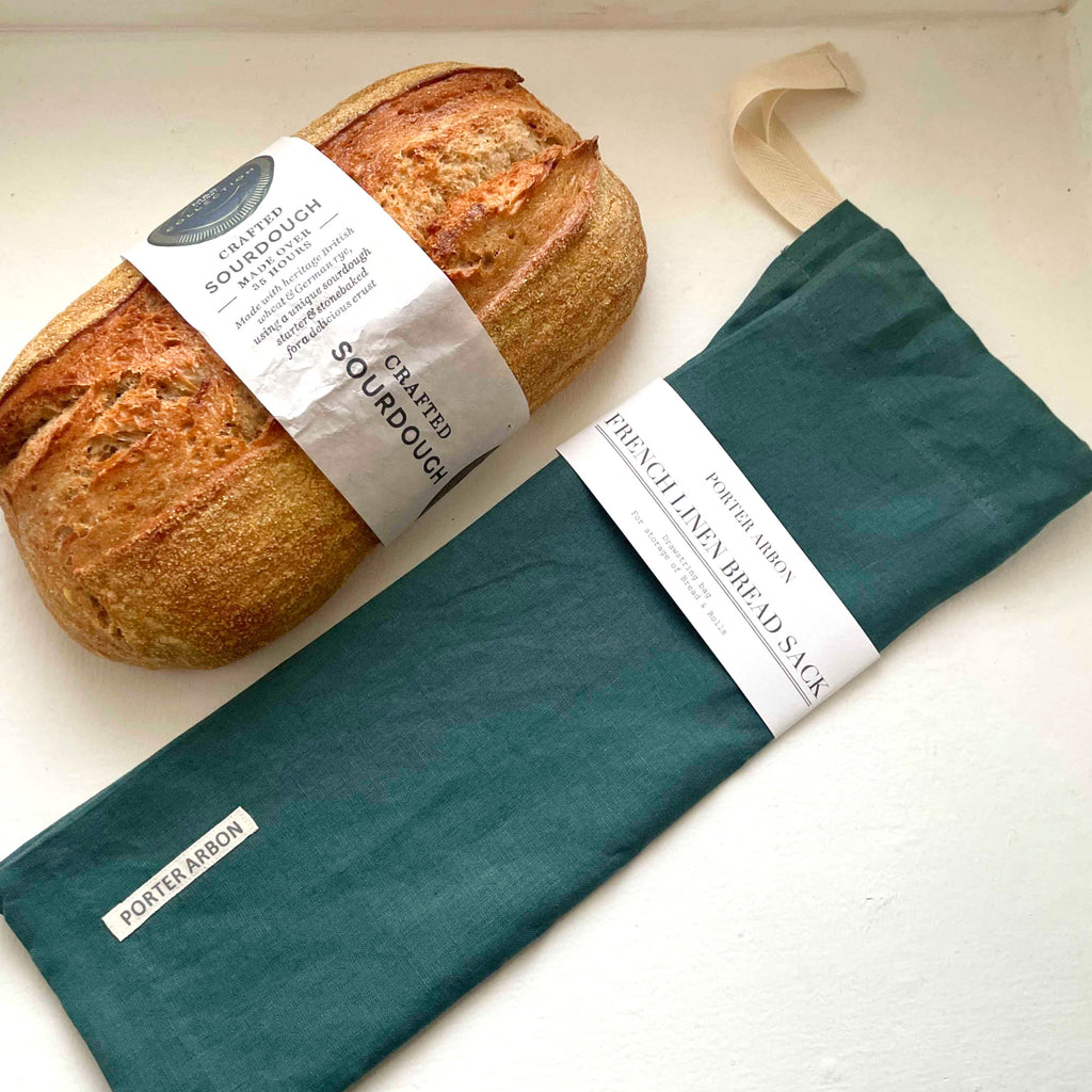 FRENCH LINEN BREAD SACK - TEAL