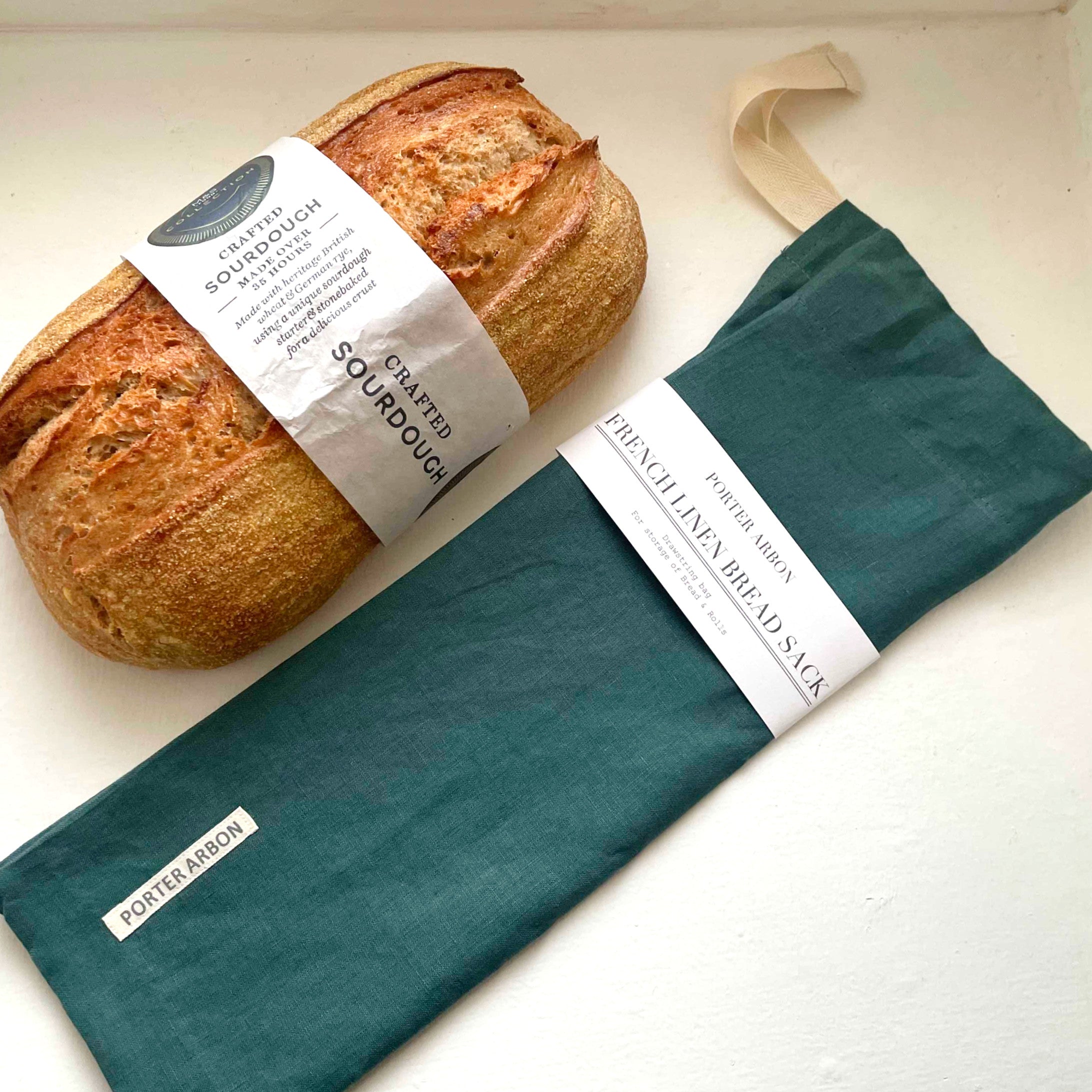 FRENCH LINEN BREAD SACK - TEAL