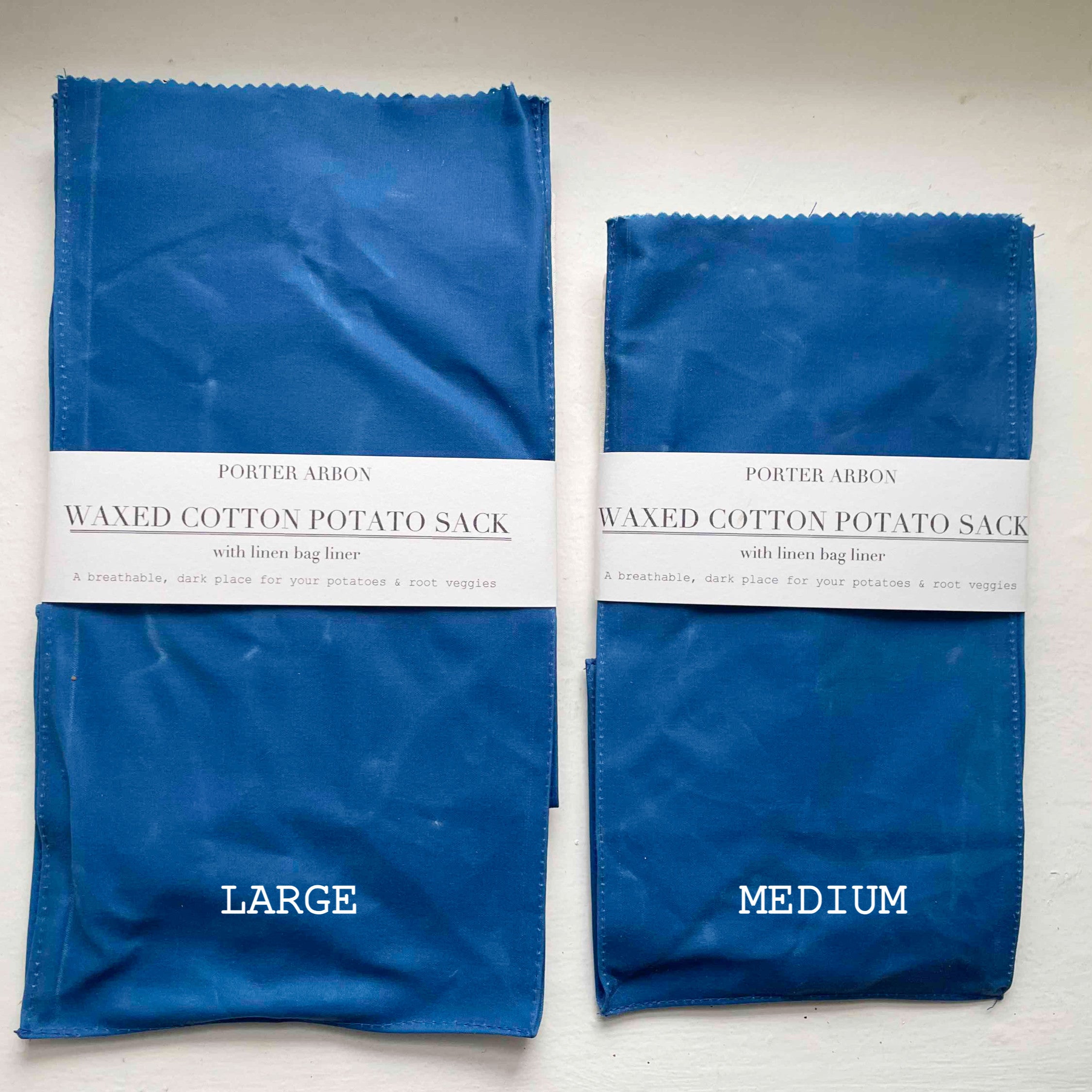 WAXED COTTON POTATO SACK - BROWN