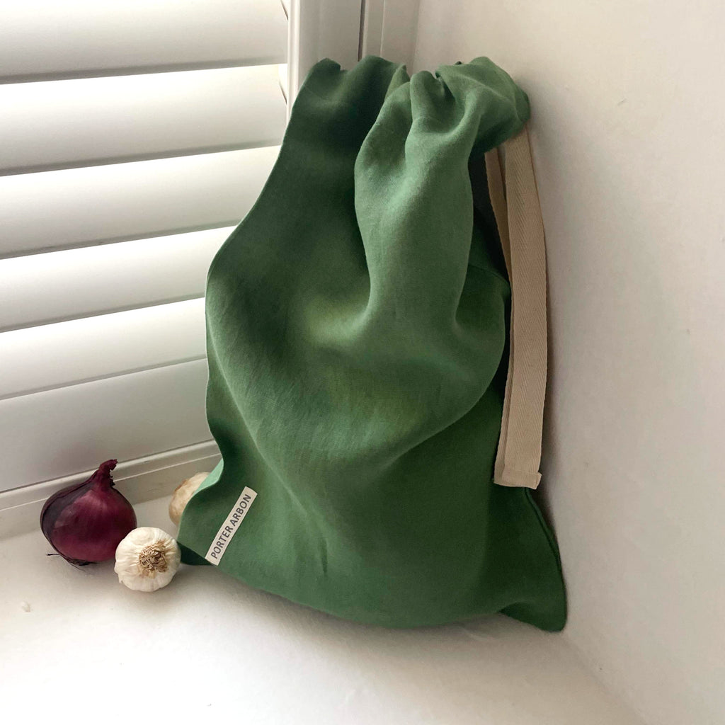 FRENCH LINEN BREAD SACK - IRISH MOSS