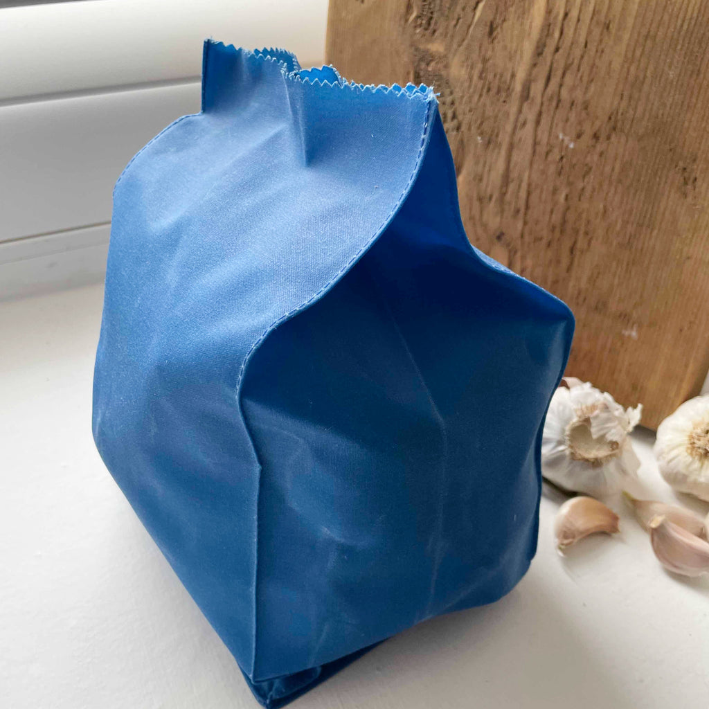 WAXED COTTON POTATO SACK - BLUE