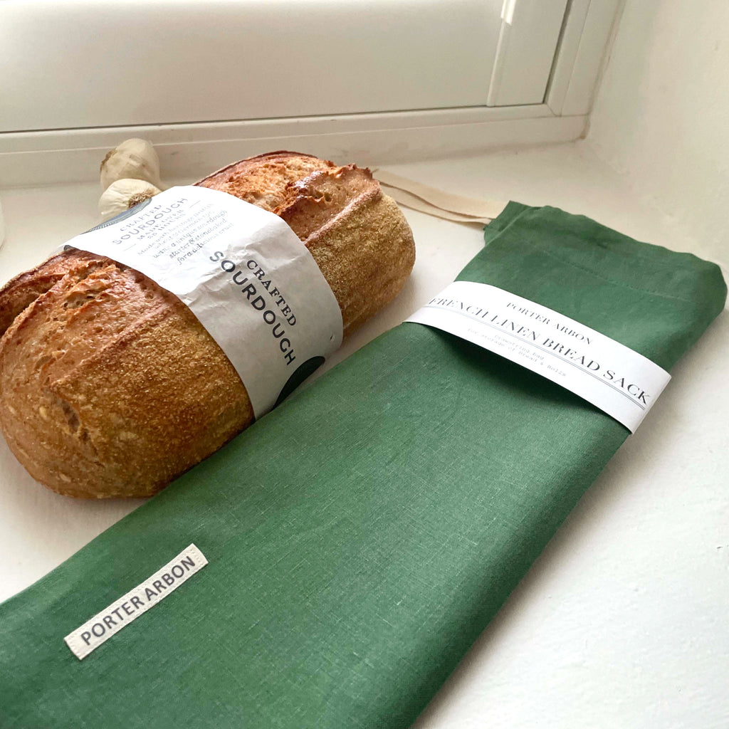 FRENCH LINEN BREAD SACK - IRISH MOSS