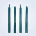 Coloured Beeswax Taper Candle | Fluted | Spruce Green