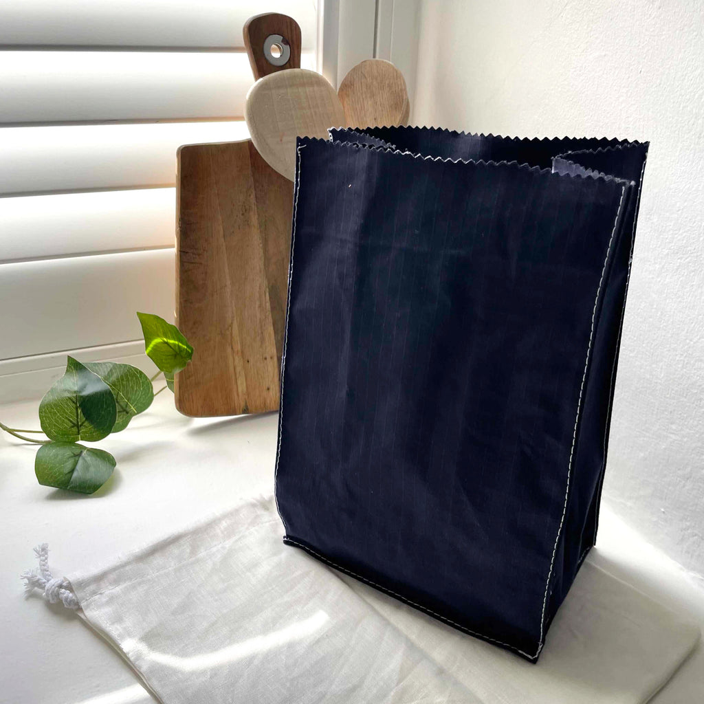 WAXED COTTON POTATO SACK - NAVY