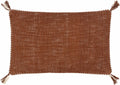 Brunel Brown Subtle Woven Stripe Cottage Country Cotton Accent Pillow - Clearance
