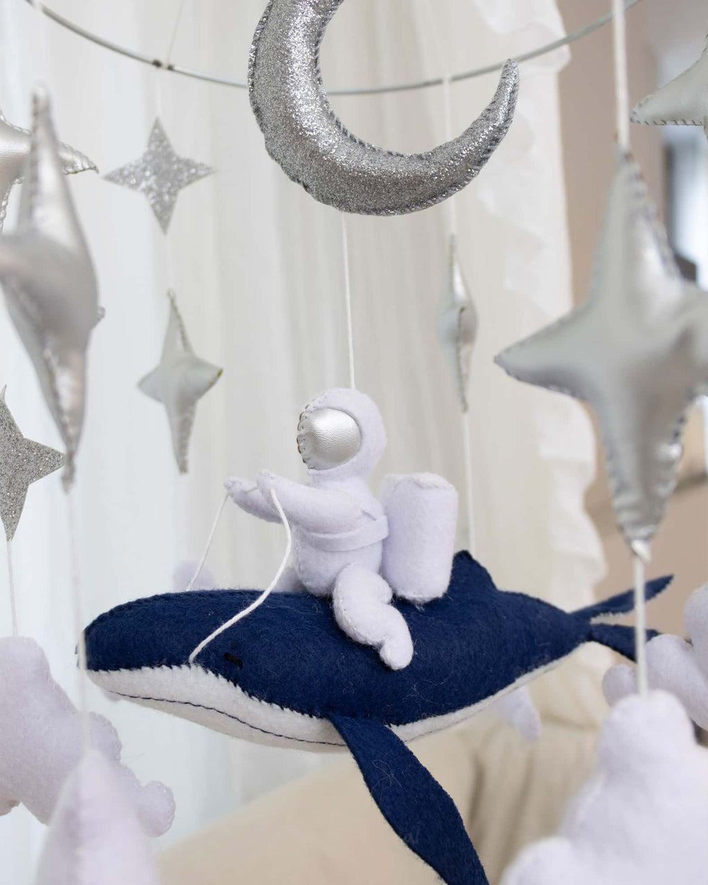 Handmade astronaut mobile