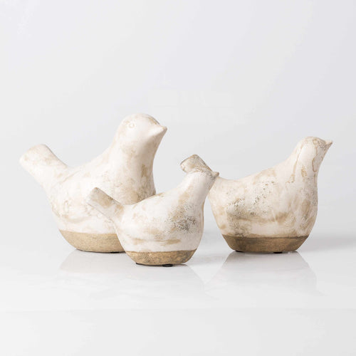 Albuccione Beige Rustic Bird Figurine Decor