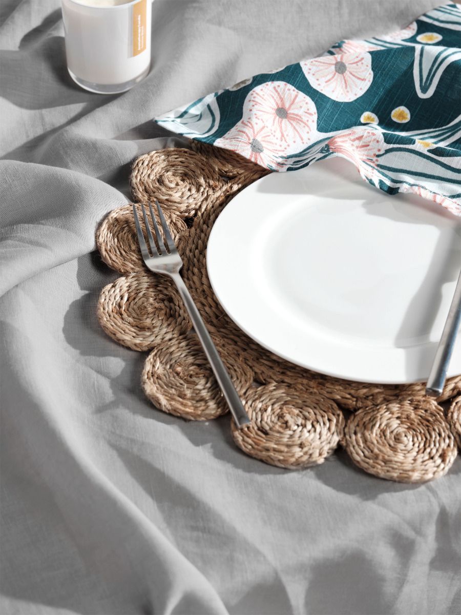 Grey Linen Table Cloth