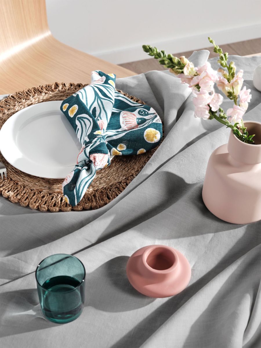Grey Linen Table Cloth