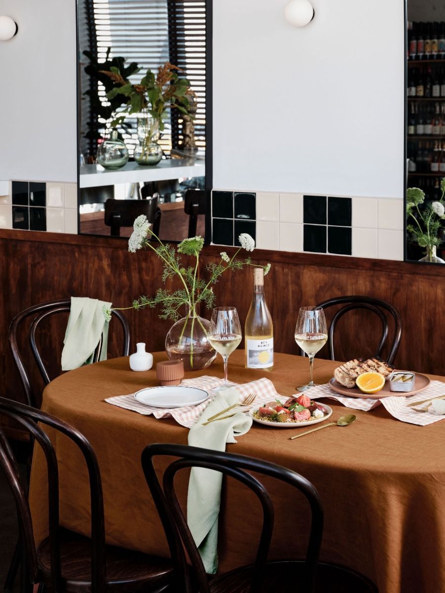 Brown Linen Table Cloth