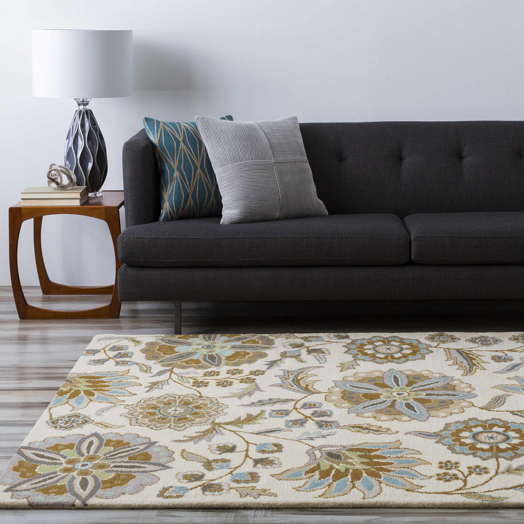 Mack Floral Wool Area Carpet