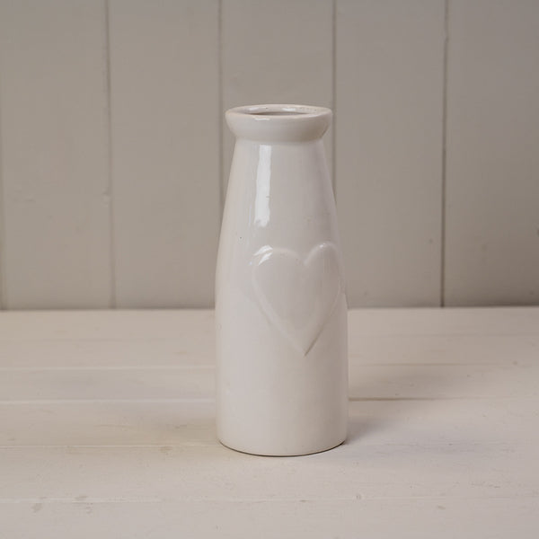 Ceramic vase with heart 8.8x8.8x18.8cm