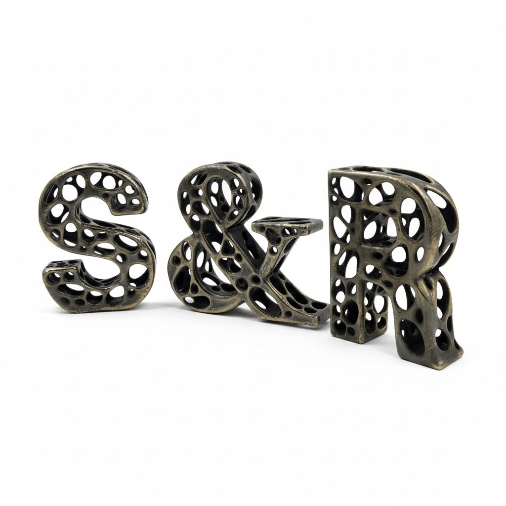 Personalized Antique letters | custom metal alphabet table decor in gold, silver or antique | set of 3, 4 or 5
